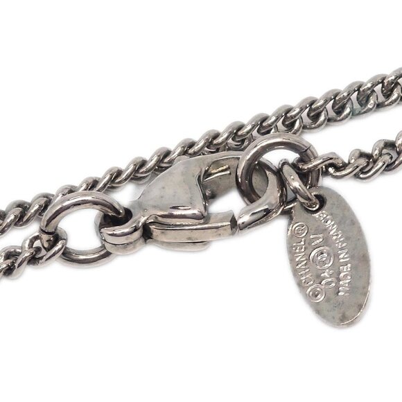 Chanel CC Chain Necklace Pendant Rhinestone Silver 04V 194971 - Picture 4 of 4